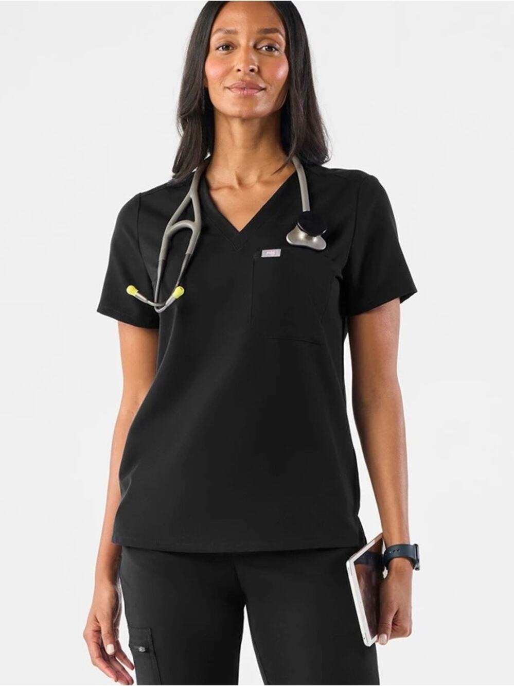 FIGS Catarina One-Pocket Scrub Top Short Sleeve V-neck Size XL